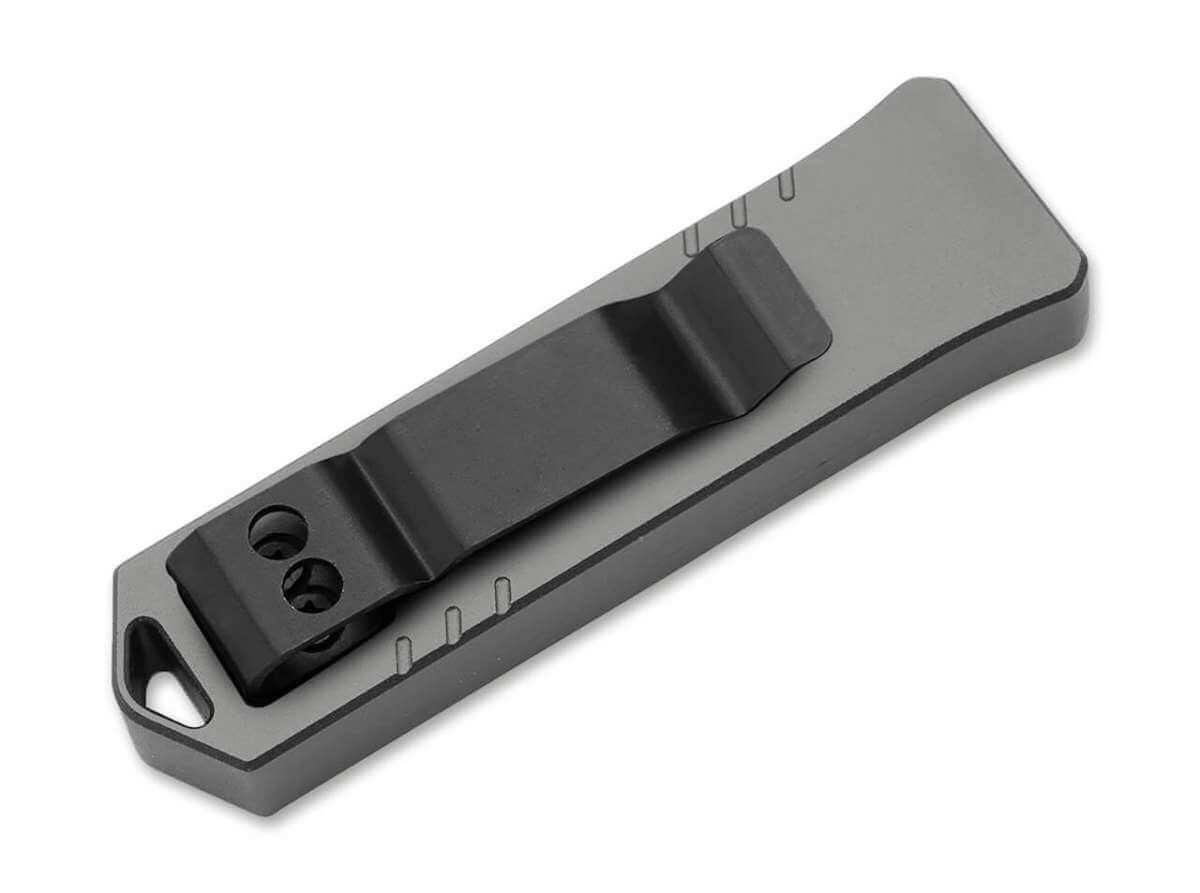 Boker Plus USB OTF 2.0 Gray Automatic Knife (1.77" Black D2 Blade) 06EX268
