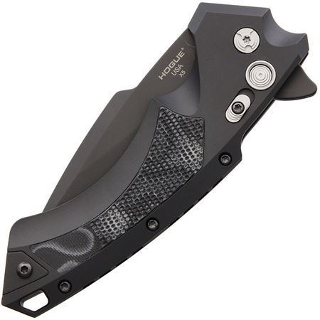 Hogue X5 Folder Spear Point Knife Black Aluminum Handle (4" CPM-154 Black Blade) HO34559