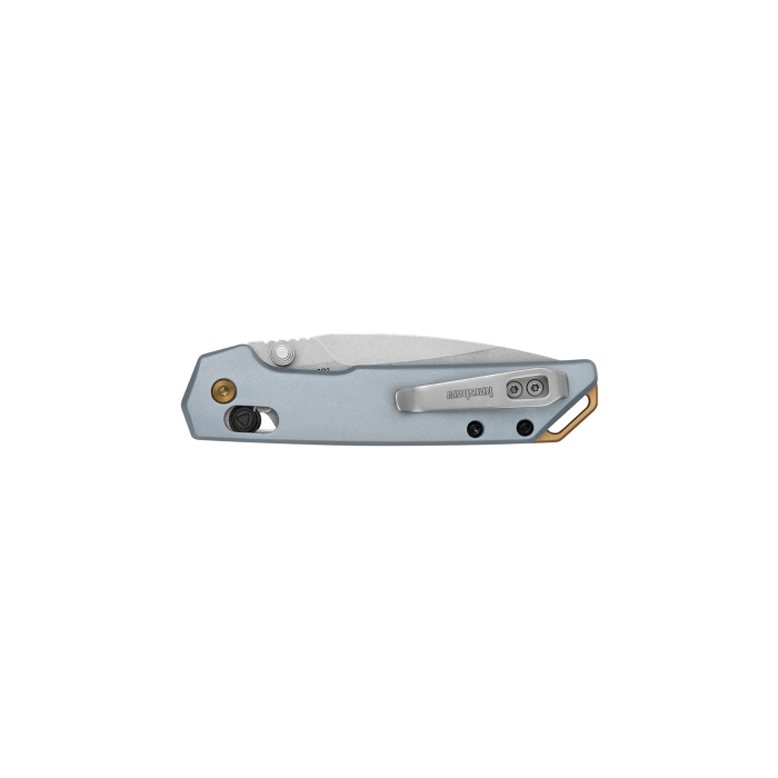 Kershaw Mini Iridium Folding Knife – DuraLock Ice Blue Aluminum (Model 2051)