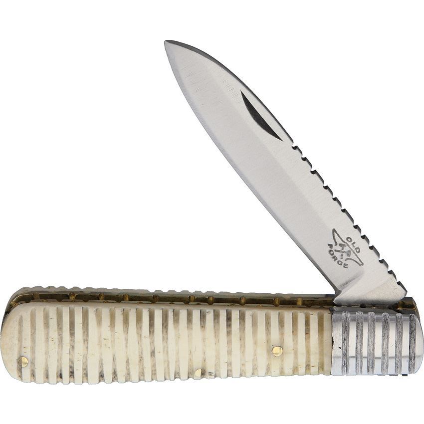 Old Forge 006 Barlow Grooved Bone Folding Pocket Knife