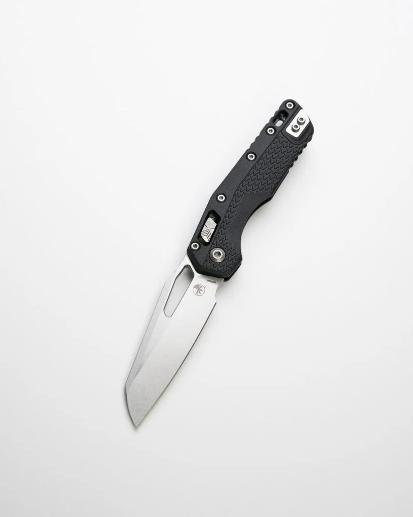 Microtech MSI – S/E Stonewash | Tri-Grip Black Polymer Handle 210T-10 PMBK