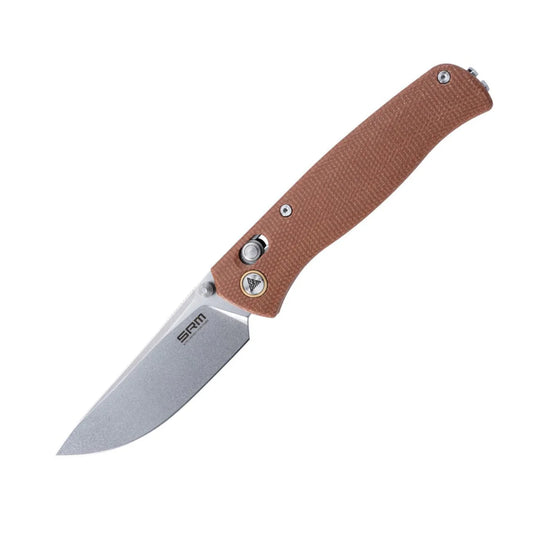 SRM Ambi Lock Folding Knife Medal 255L-MN (10Cr Blade, Micarta Handle)