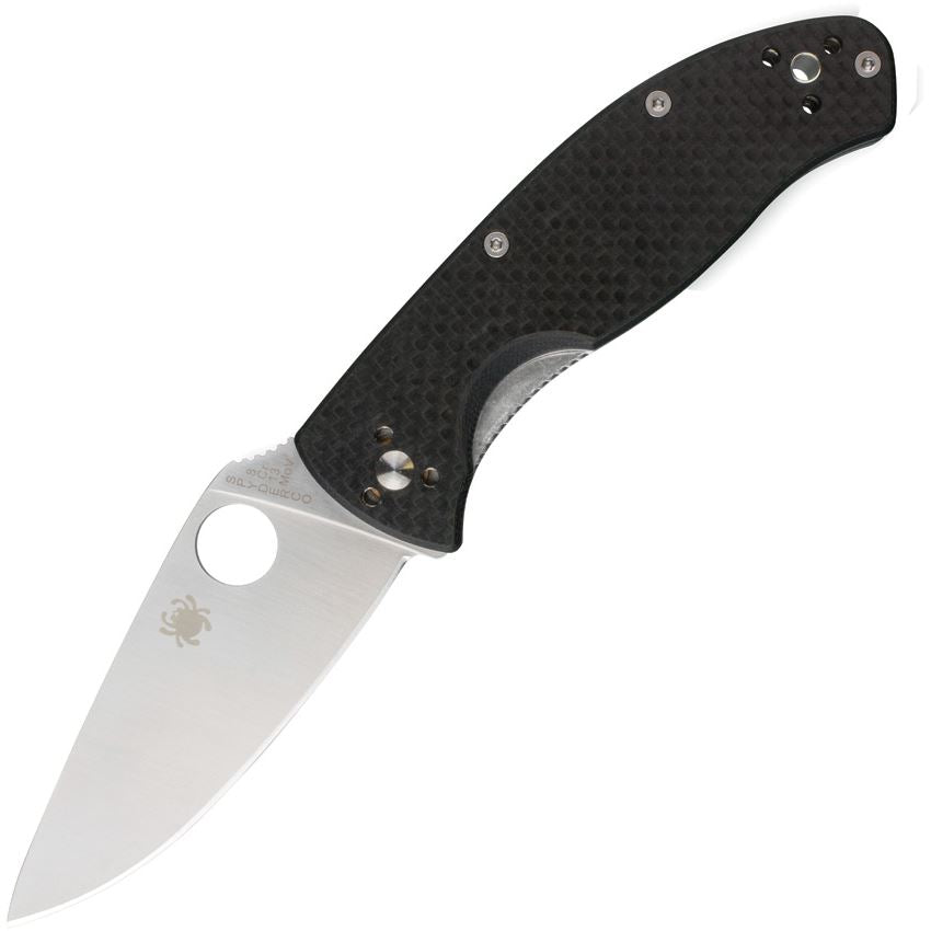 Spyderco Tenacious Satin Linerlock Folding Knife – 8Cr13MoV Blade, Carbon Fiber/G10 Handles | SC122CFP