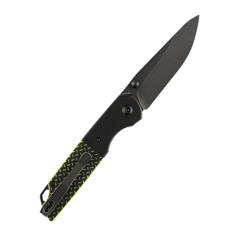 KANSEPT Warrior Folding Knife – Black TiCN D2 Blade & Black/Green G10 Handle (T1005S2)