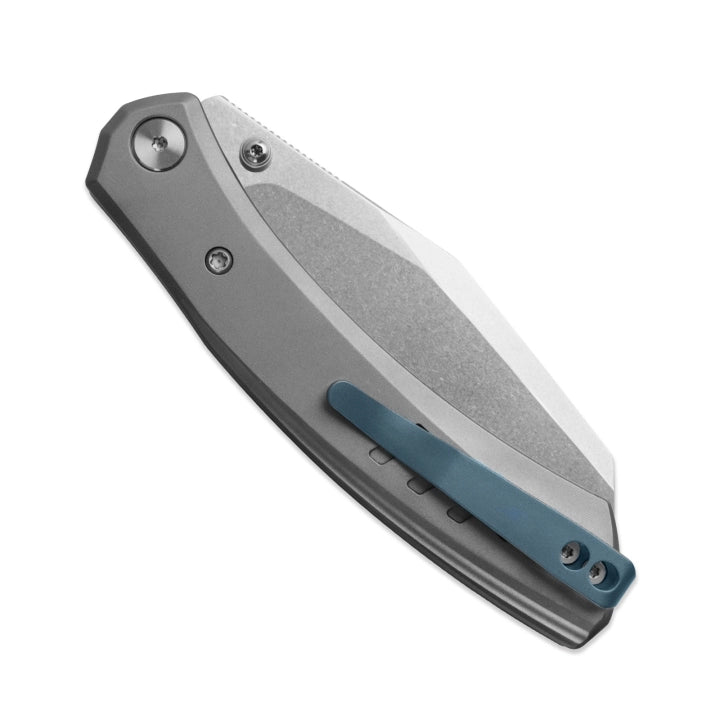 Miguron Karok 3.4" D2 Stonewash Sheepsfoot Titanium Folding Knife Gray MGR827TGY
