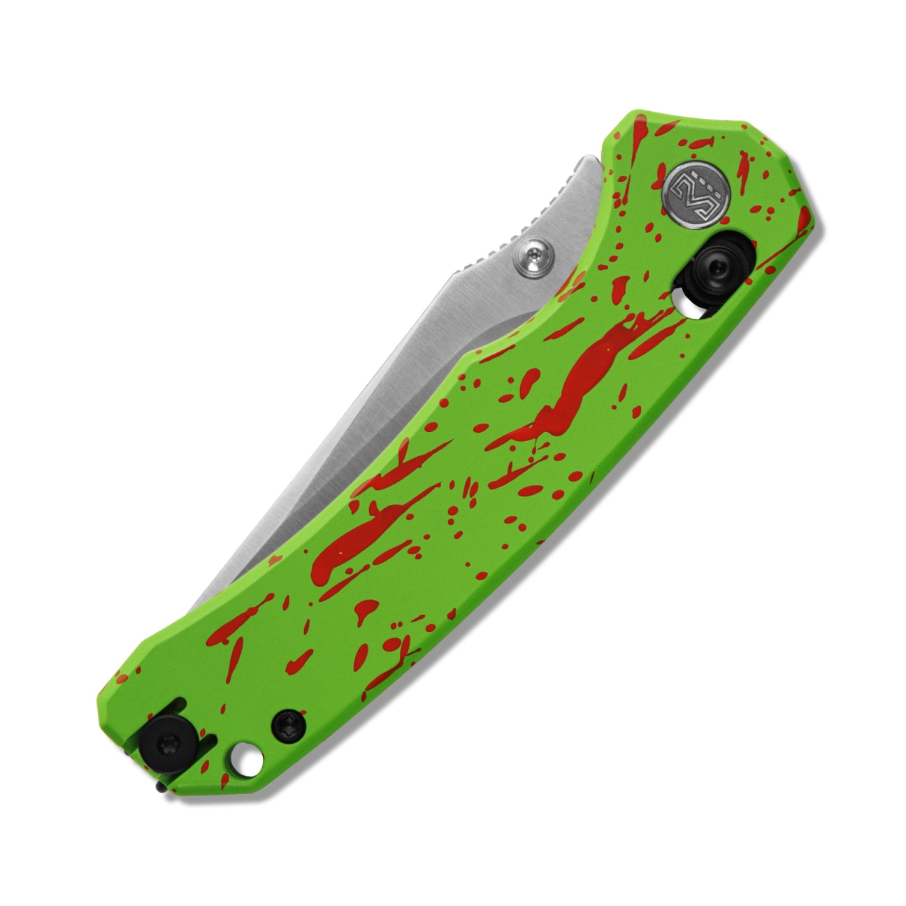 Miguron Thaly Crossbar Lock Folding Knife MGR834GN 3.11" D2 Satin Clip Point Blade Green Aluminum Handle | MGR834GN