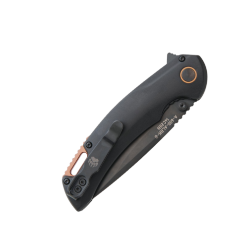 Bear & Son Load Out™ I Black & Copper Aluminum Handle Drop Point Blade Assisted Opener A-600-ALBK-B