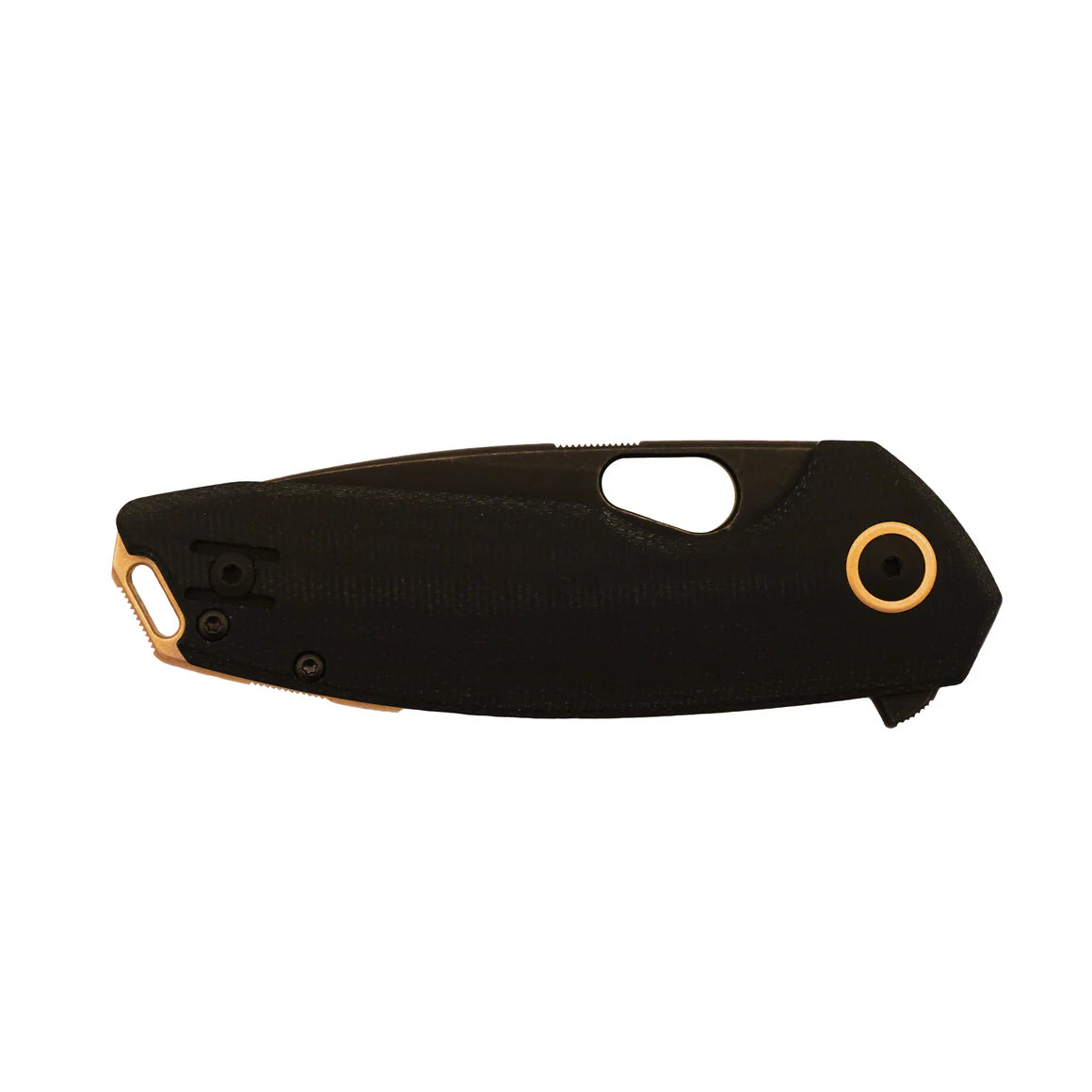 GiantMouse ACE Tribeca Black & Brass Folding Knife TRIBECA-BLACKOUT
