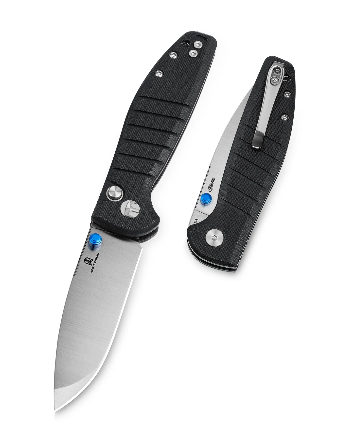 BESTECHMAN GOODBOY Jr. BMK10A: 2.83" D2 Steel Blade, G10 Scales, Button Lock