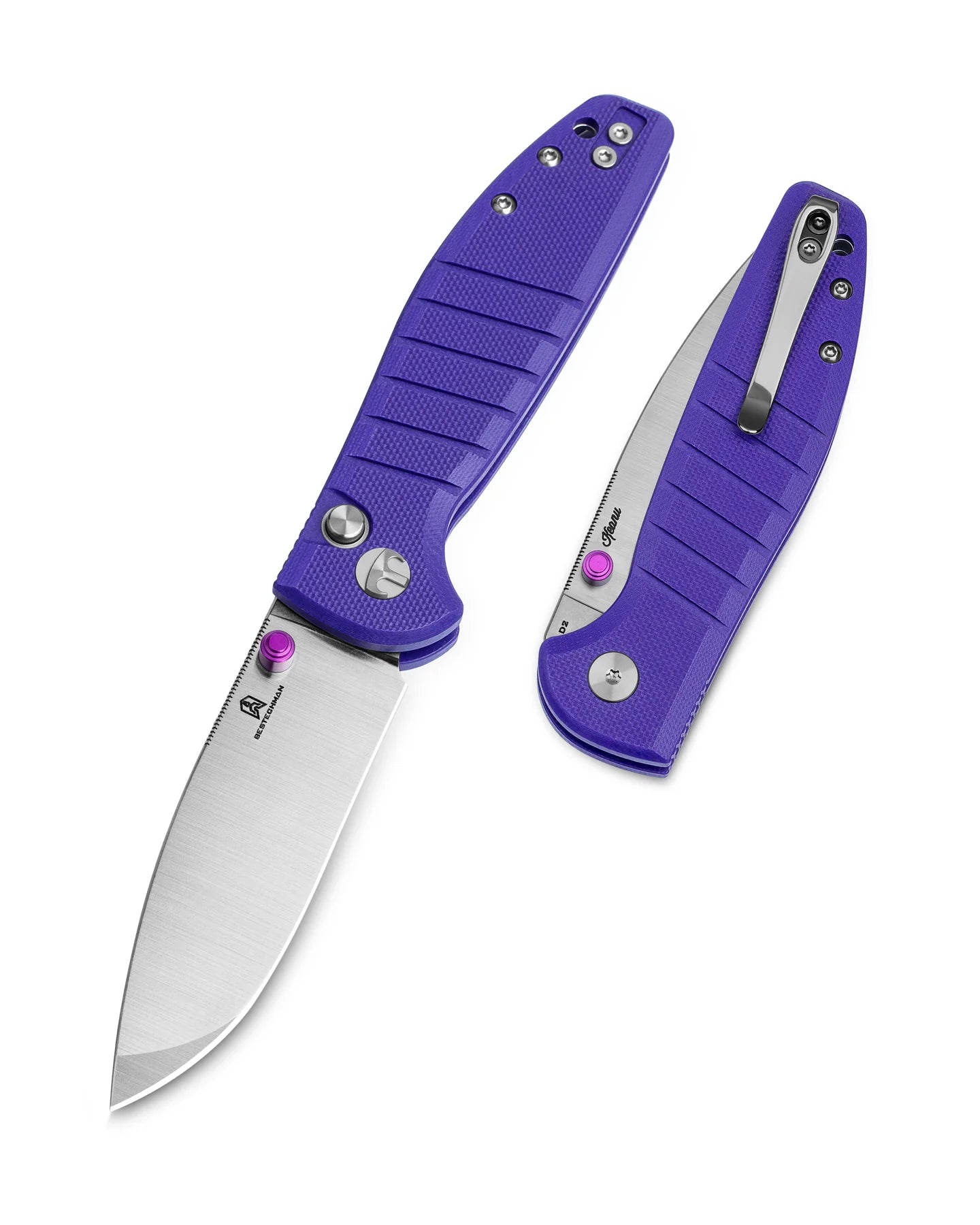 BESTECHMAN GOODBOY Jr. BMK10C: 2.83" D2 Steel Blade, G10 Scales, Button Lock