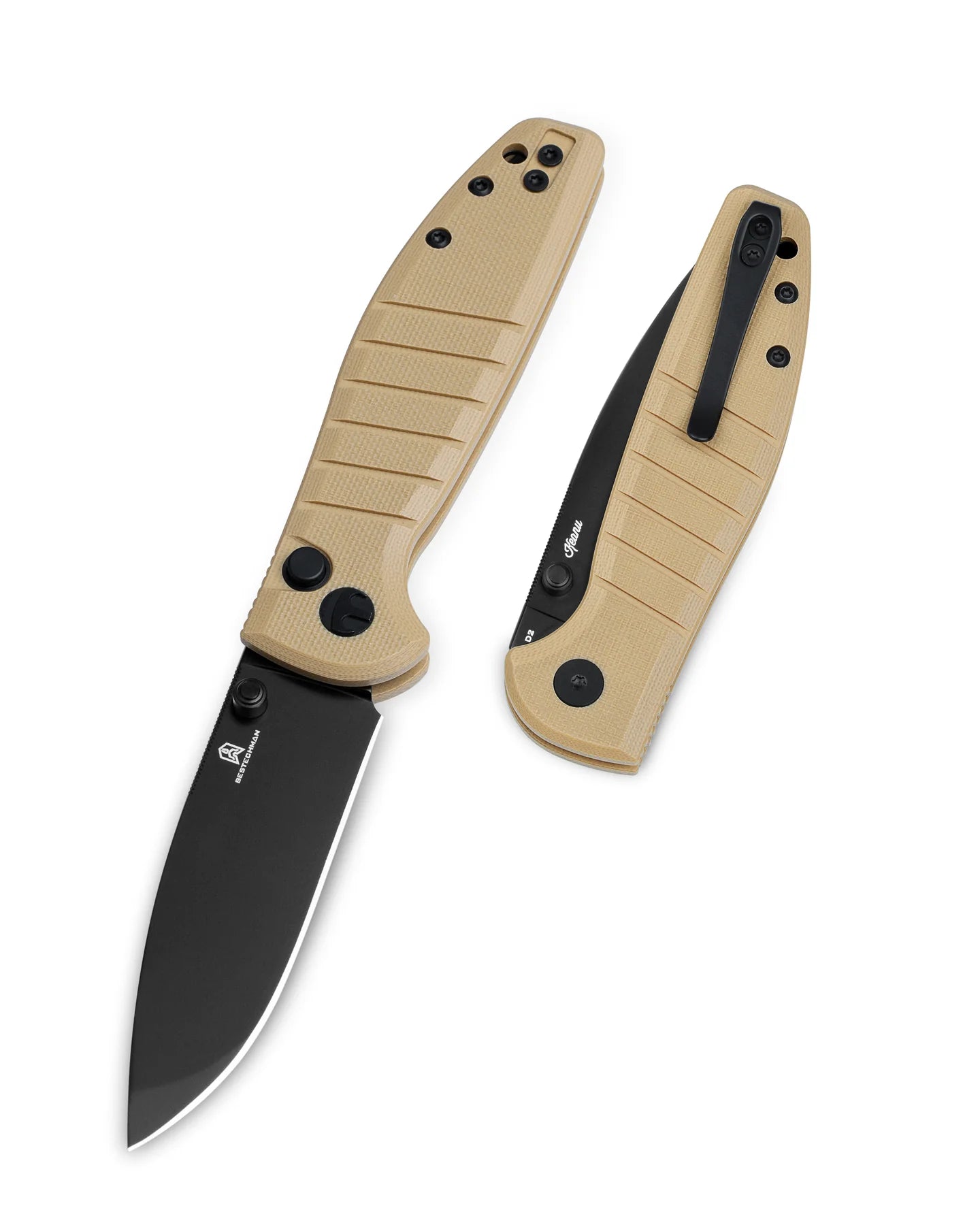 BESTECHMAN GOODBOY Jr. BMK10F: 2.83" D2 Steel Blade, G10 Scales, Button Lock