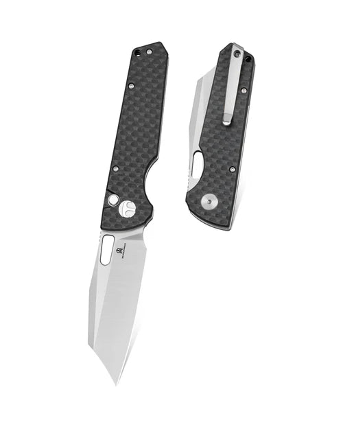 BESTECHMAN Guardian BMK11B: 3.209" D2 Blade, G10 Scales, Button Lock, Folding Knife