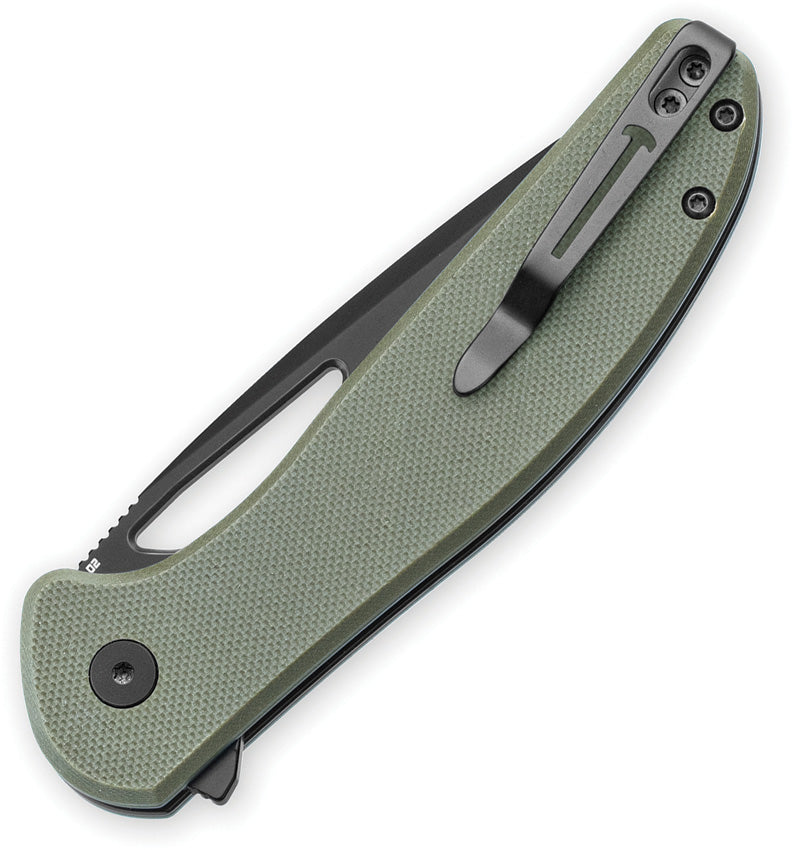 Bestechman Whalefin B-Lock Folding Knife OD Green G10 Handle D2 Drop Point Blade BTKMK18D