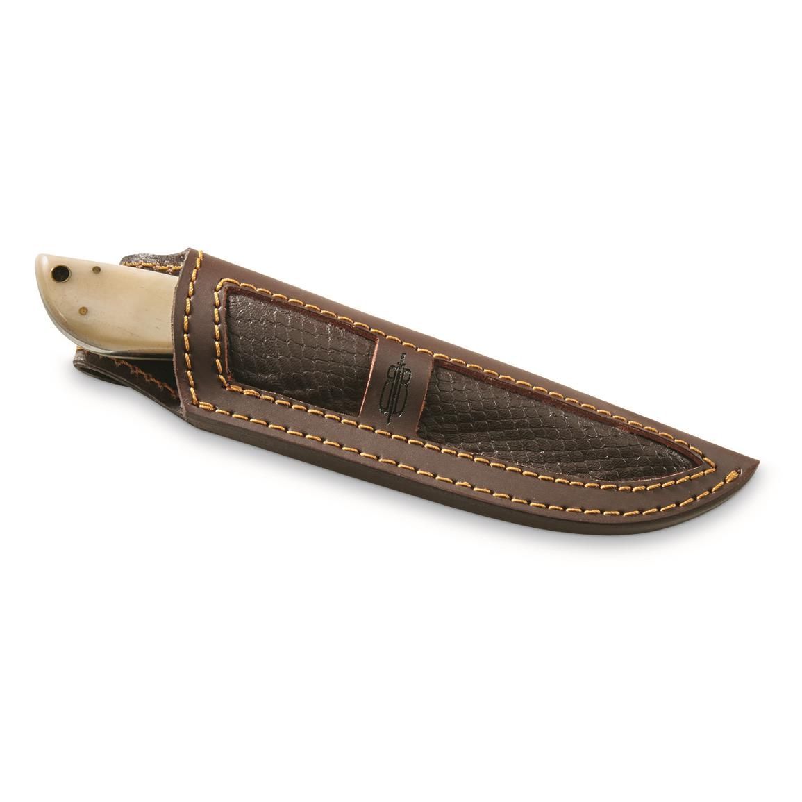 BnB Knives Drop Point Hunter – Damascus / Camel Bone bnb134652