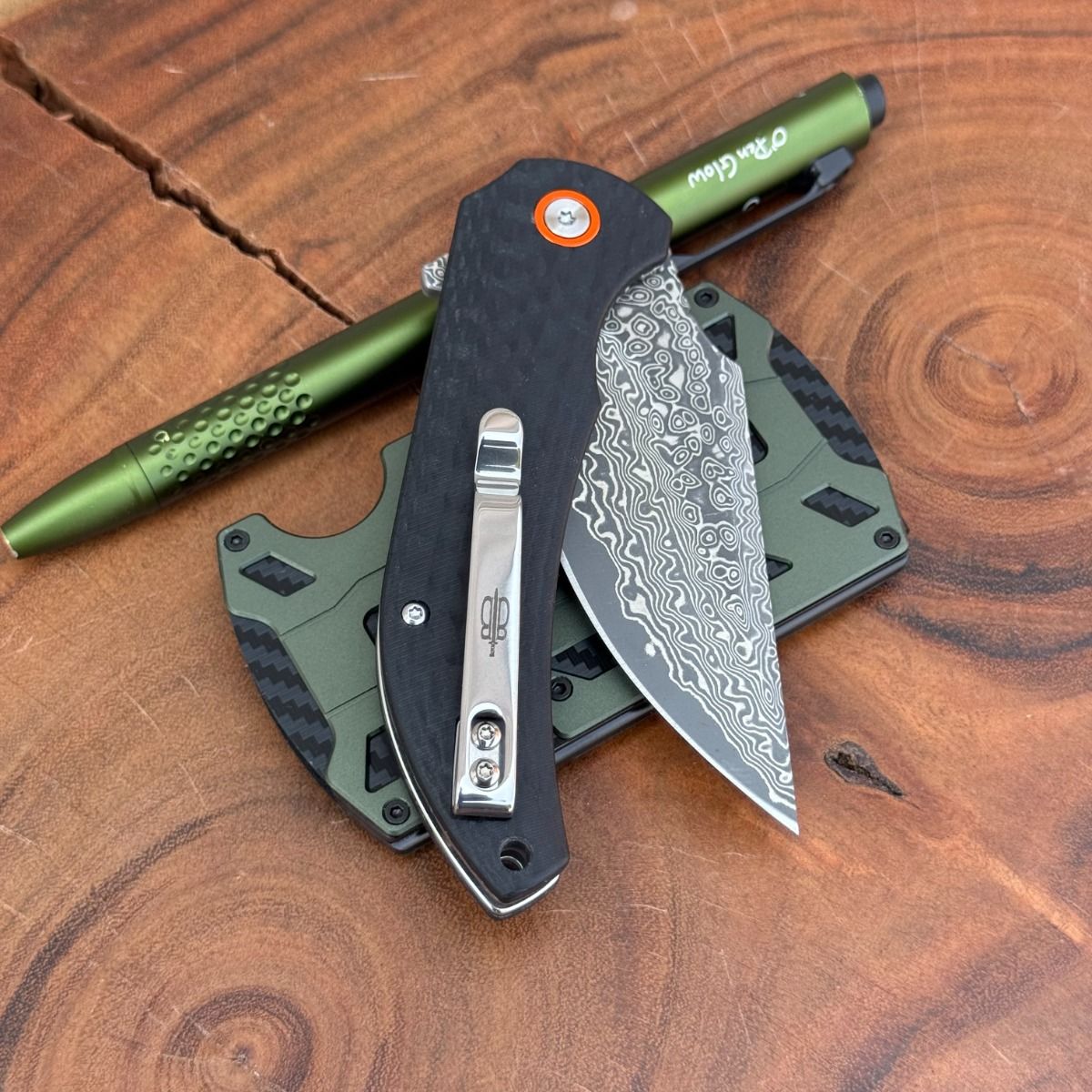 BnB Knives Gila Monster – VG10 Damascus / Carbon Fiber + G10 bnb6160G