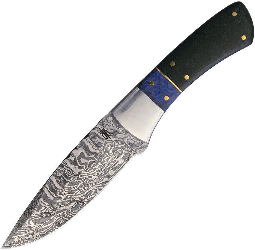 BnB Knives Green Meam Hunter – Damascus / OD Green G10 Model: bnb51225