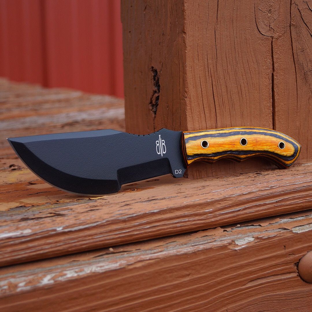 BnB Knives Tactical Bushcraft Tracker – D2 Tool Steel / Maple Burl bnb232BBT