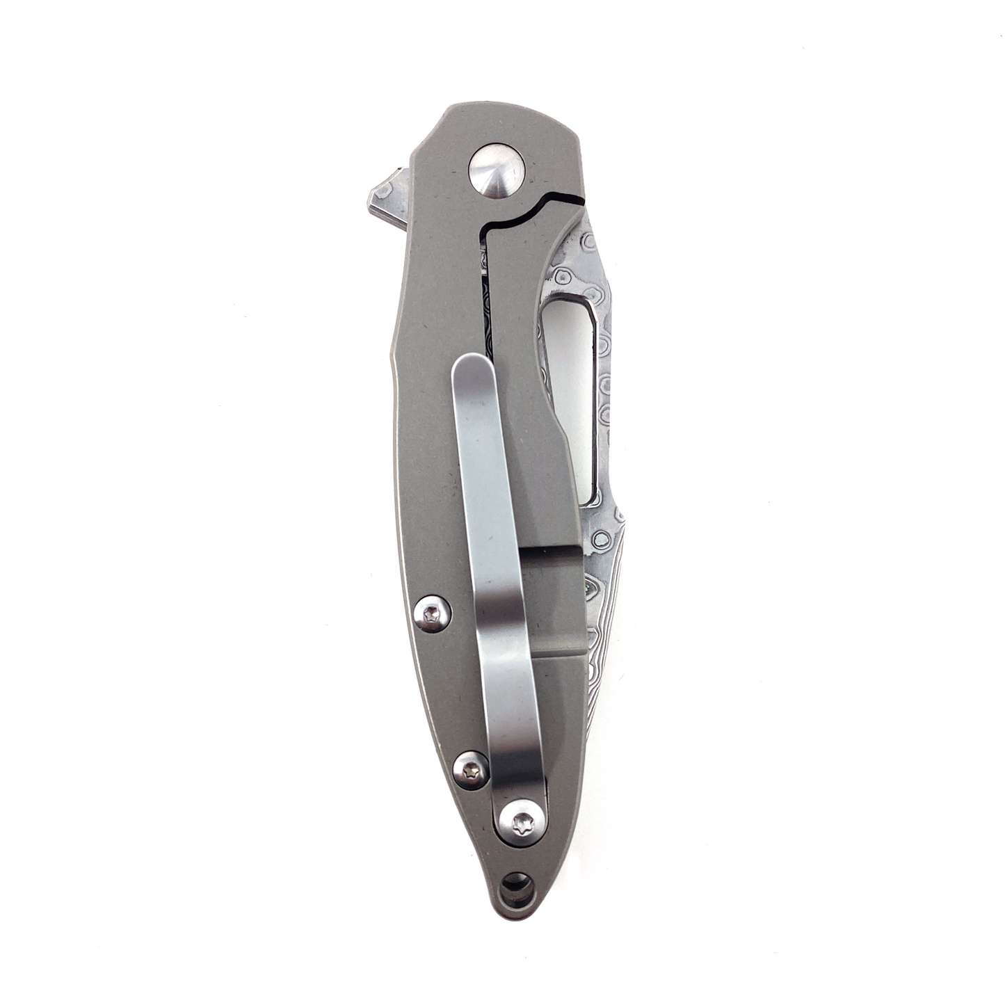 BnB Knives Titanium Flipper – VG10 Damascus / Titanium Handle bnb1441TF
