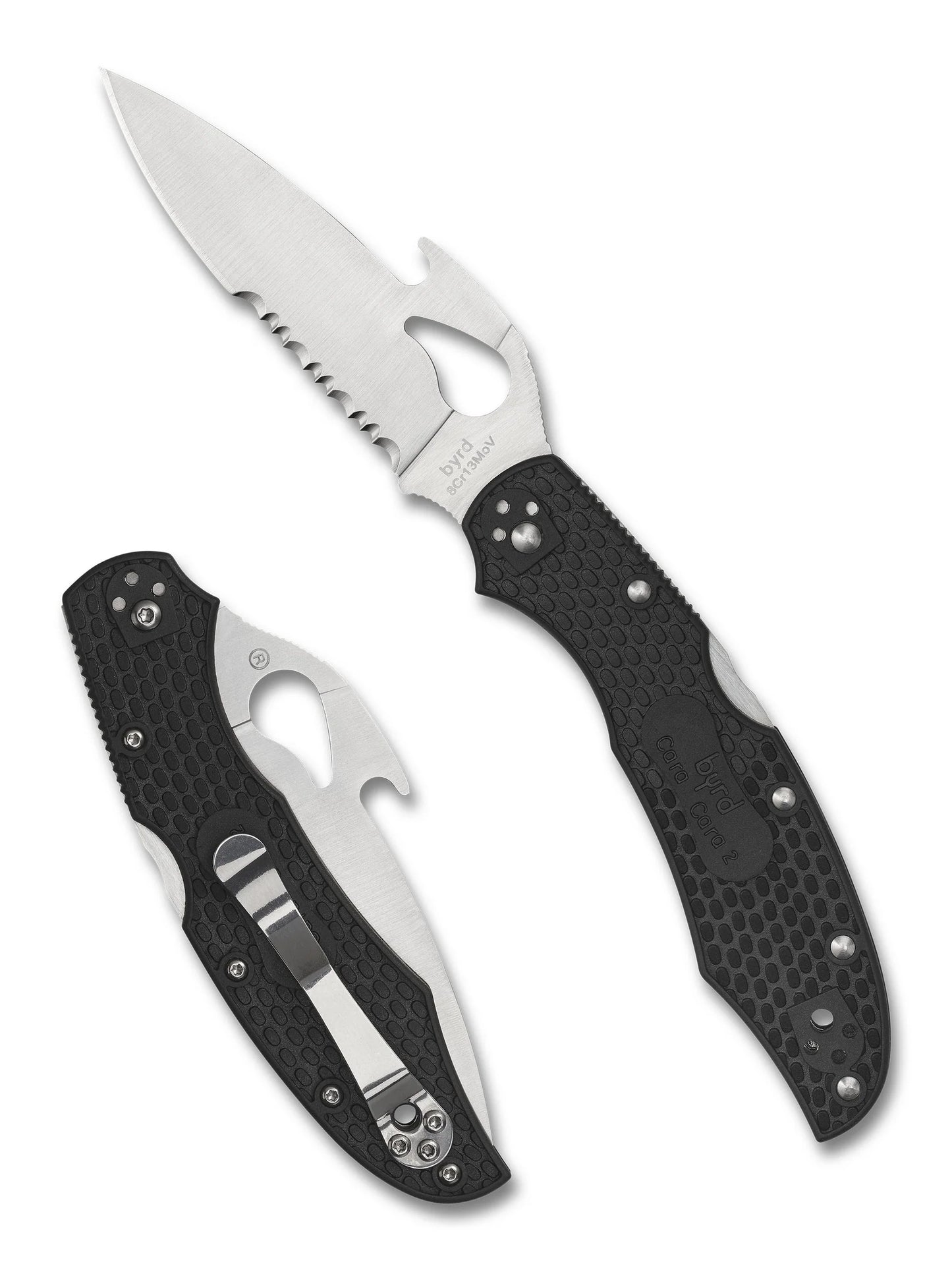 Byrd Cara Cara 2 Lockback Knife w/ Emerson Opener FRN (3.75" Satin) BY03PBK2