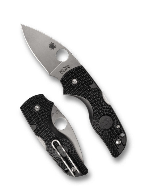 Spyderco Lil' Native Lightweight Folding Knife 2.43" CTS-BD1N Satin Blade Black FRN Handle C230PBK