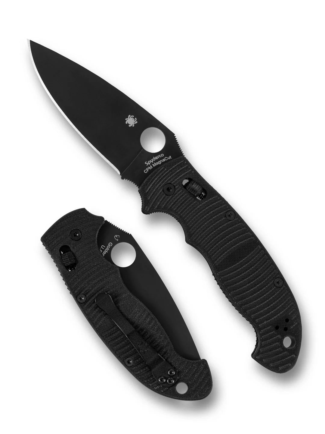 SPYDERCO Manix® 2XL Salt® Black G-10 CPM® MagnaCut® Black Blade C95GMCBKP2