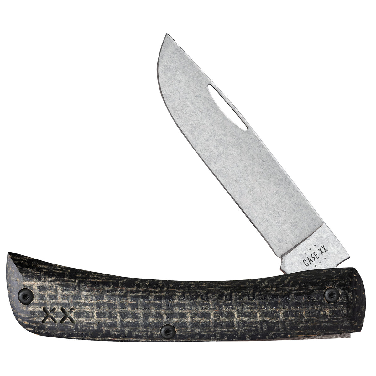 Case Crossroads Smooth Sod Buster Jr. Folding Knife 2.8" Stonewash Skinner Blade 66382