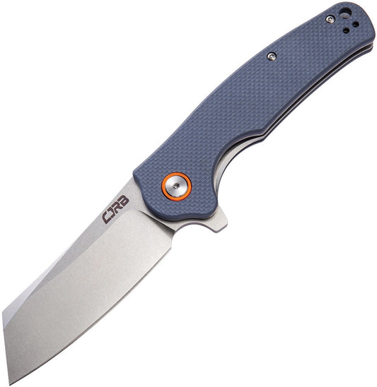CJRB Crag Folding Pocket Knife, 3.43" AR-RPM9 Steel Blade Carbon Fiber Handle EDC Knife Gray J1904GYF