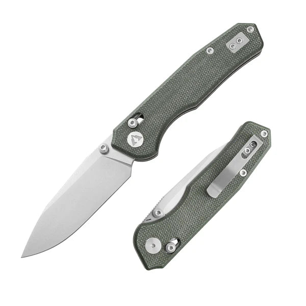 CMB Explorer CMB-18A – 14C28N Axis Lock Folding Knife with Micarta Handle