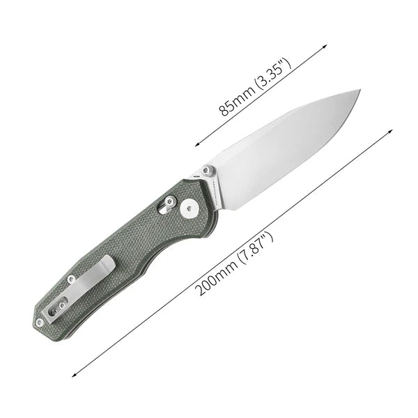 CMB Explorer CMB-18A – 14C28N Axis Lock Folding Knife with Micarta Handle