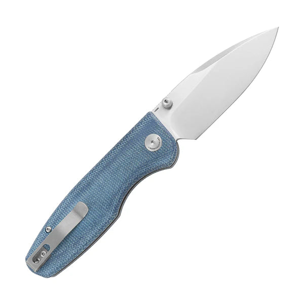 CMB Predator V3 CMB-19D – Satin Blade Button Lock Folding Knife with Micarta Handle