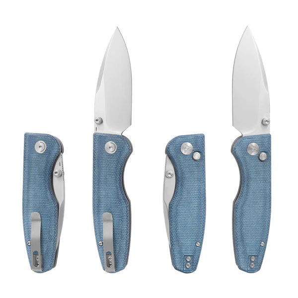 CMB Predator V3 CMB-19D – Satin Blade Button Lock Folding Knife with Micarta Handle