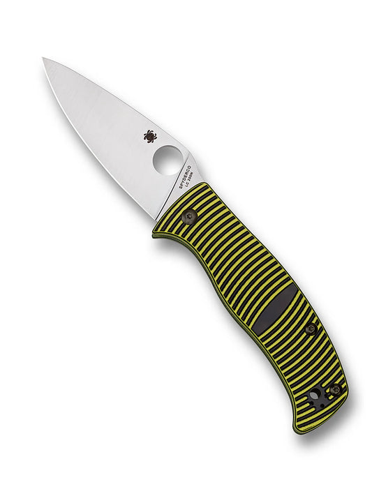 Spyderco Caribbean Salt Series Folding Knife 3.7" LC200N Leaf Shaped Blade,  G10 Handles