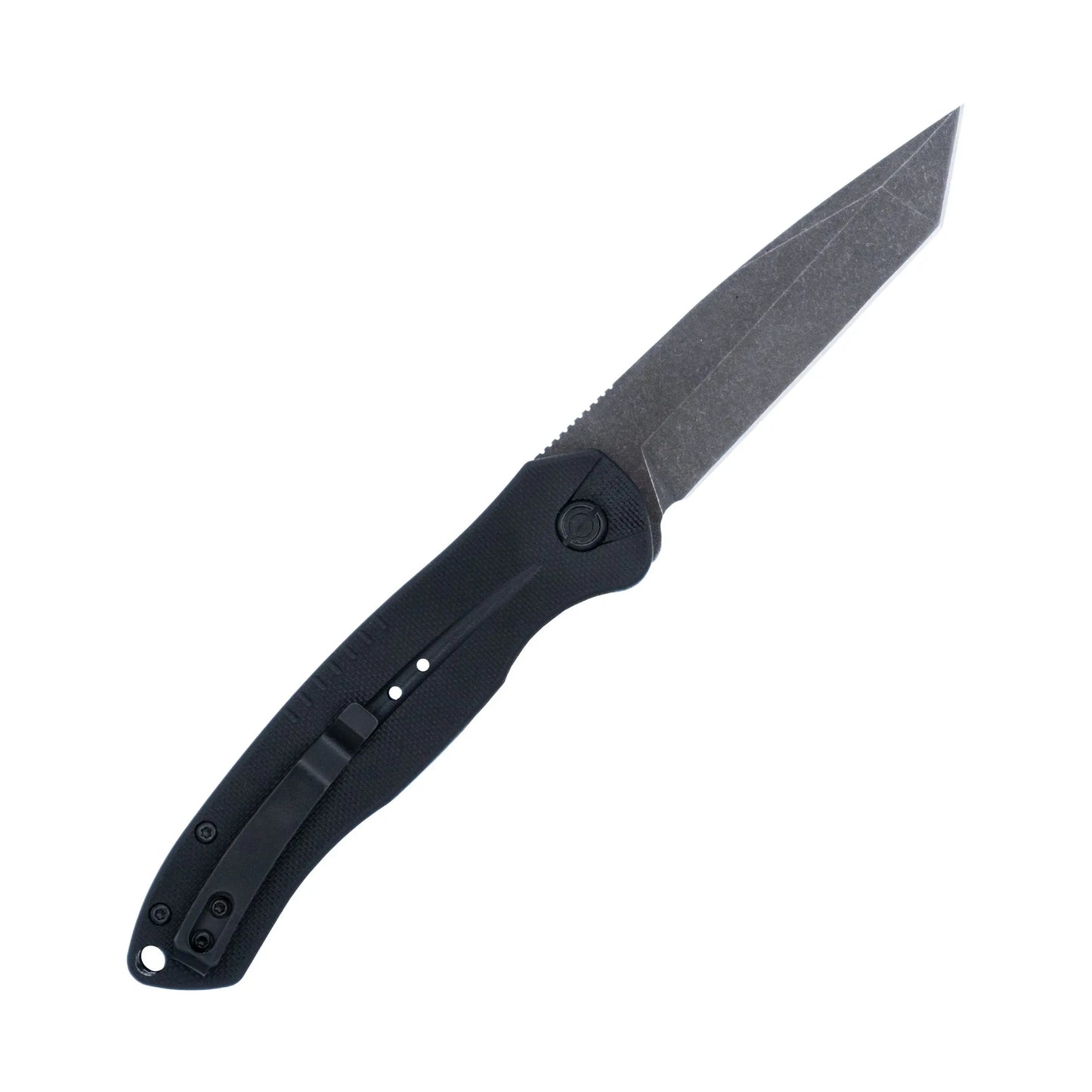 CobraTec Knives Diablo Black push button automatic (Tanto)Blade D2 BLKDIABLOTNS