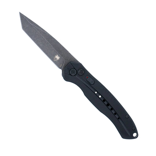 CobraTec Knives Diablo Black push button automatic (Tanto)Blade D2 BLKDIABLOTNS
