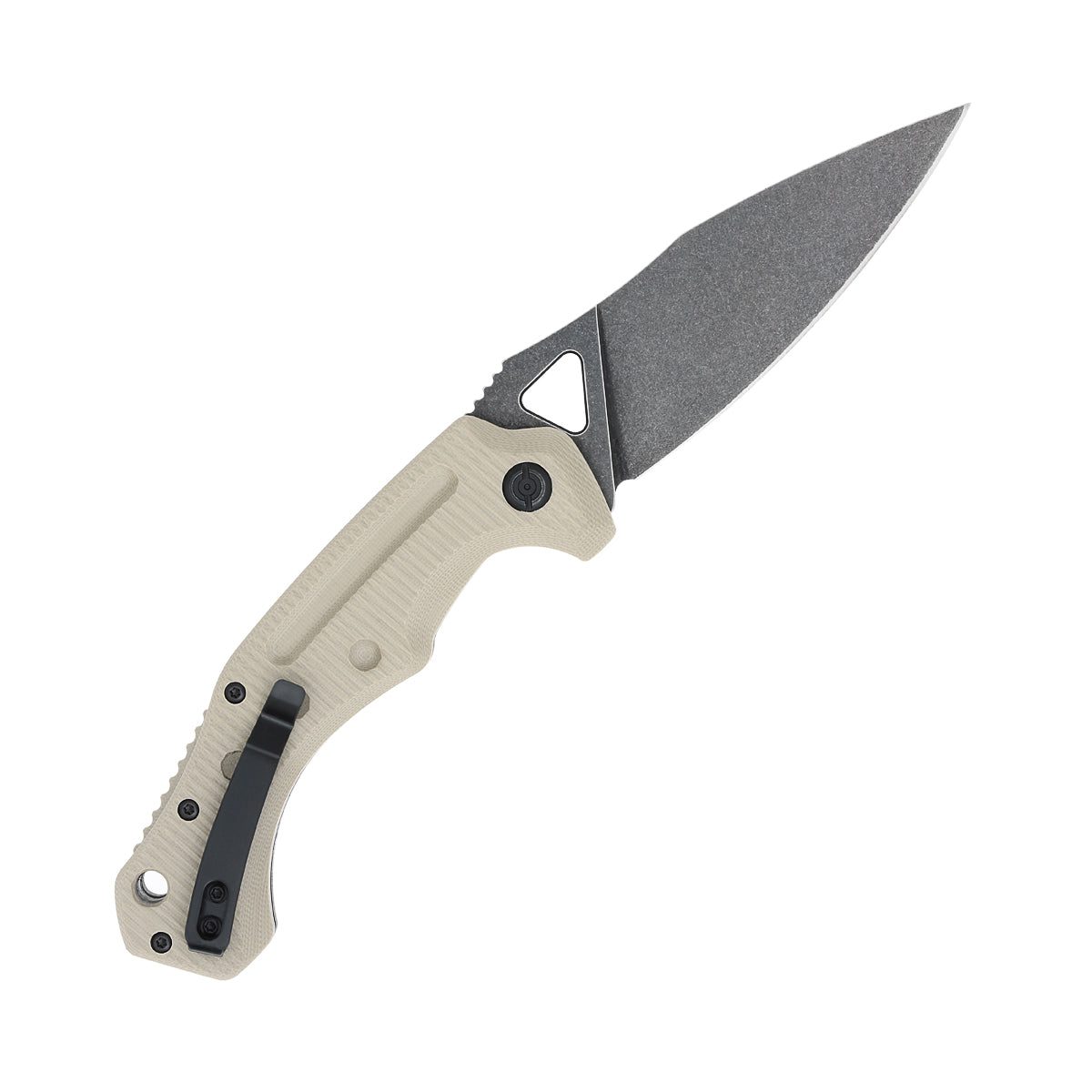 CobraTec Ryker Tan Side Button Folding Automatic Knife (D2 Blade, G-10 Handle) TANAFRYK