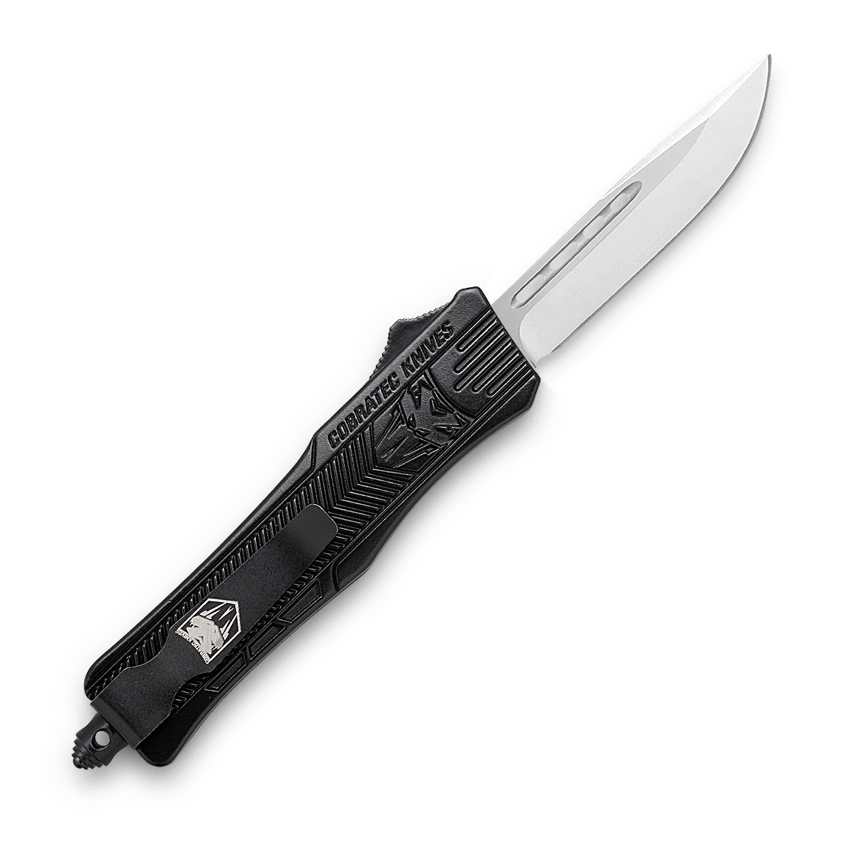 CobraTec Small CTK-1 Black – Dual Action OTF Knife