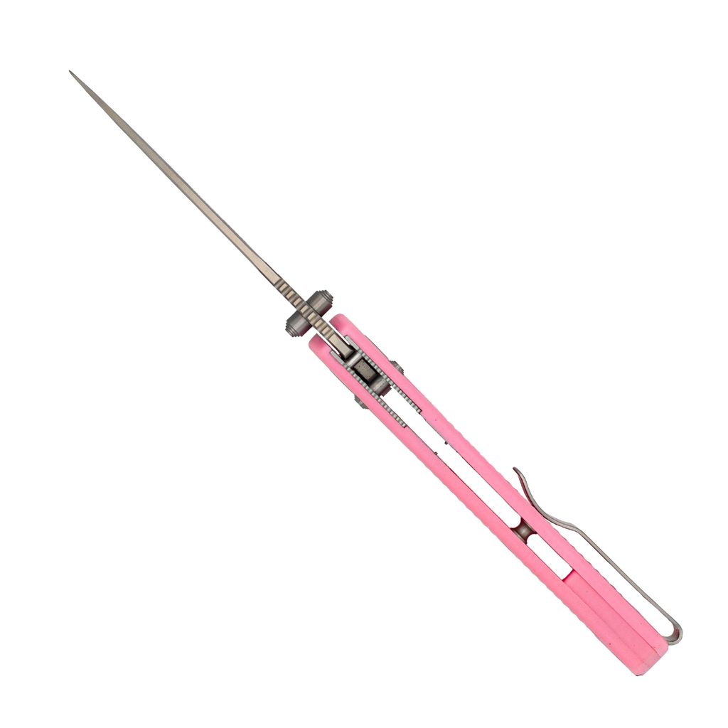 CobraTec Knives EDC Scout Pink Bar Lock, 3.125" VG-10 drop point Blade CTSCTGRVPNKBAR
