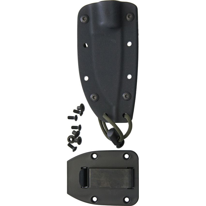 ESEE Model 3 Traditional Handle Fixed Blade Knife Black Blade Green Micarta