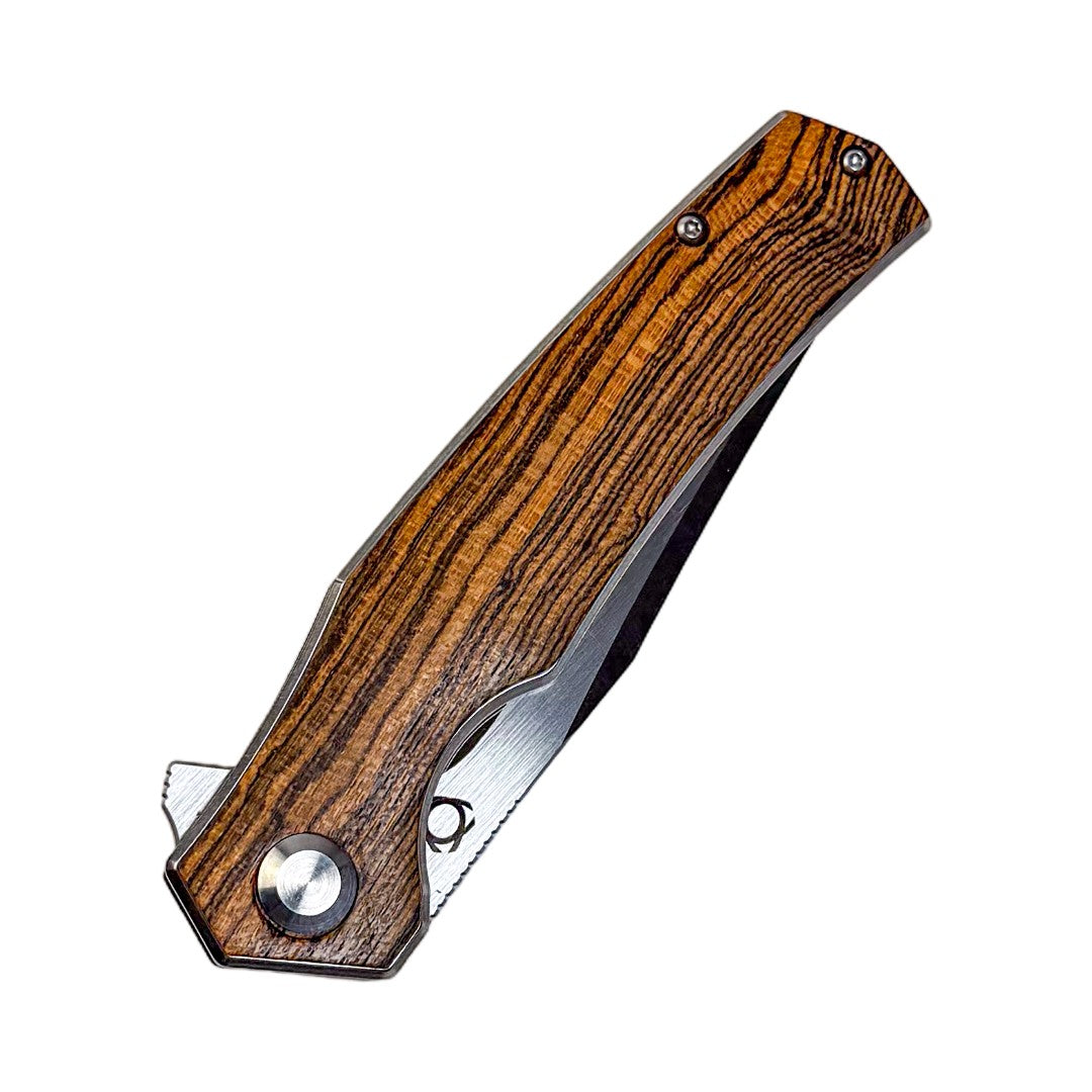 SixLeaf SL-39 Folding Knife – Wood Handle Slip Joint 9Cr13MoV EDC Pocket Knife SL-39-9Cr13MoV-Wood