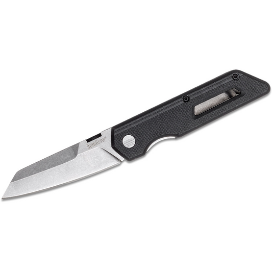 Kershaw 2050 Mixtape Folding Knife 3.1" Stonewashed Blade, Black GFN Handles, Liner Lock