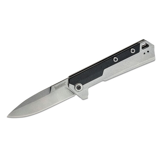Kershaw Oblivion 2860x Knife, 3.5" Bead-Blasted and Stonewashed Blade, Assisted Opening