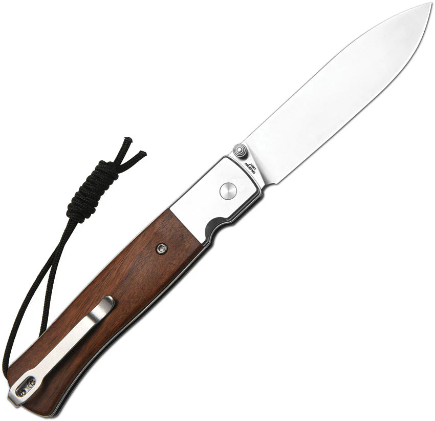 CJRB Glacier Button Lock Pocket Knife Wood - J1961WD