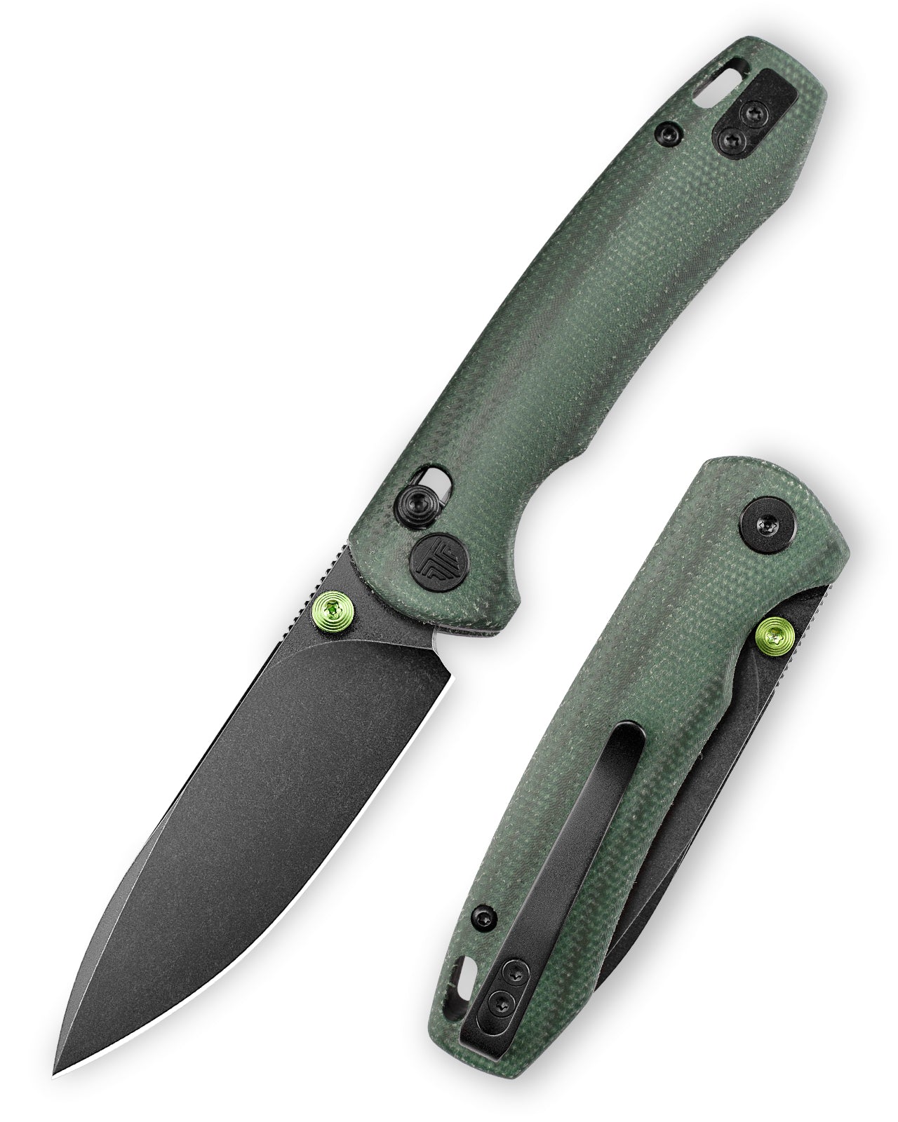 Trivisa Dragonfly-GM Folding Knife – Green Micarta 14C28N Stonewash Crossbar Lock EDC Knife JM03-GM-14