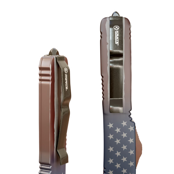 KRATE American Flag OTF Knife KRT-OTF-SSAC-AAK-S0D2K