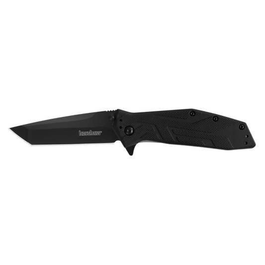 Kershaw Brawler Assisted Opening Knife Black GFN Handle 3" Black-Oxide Tanto Blade 1990