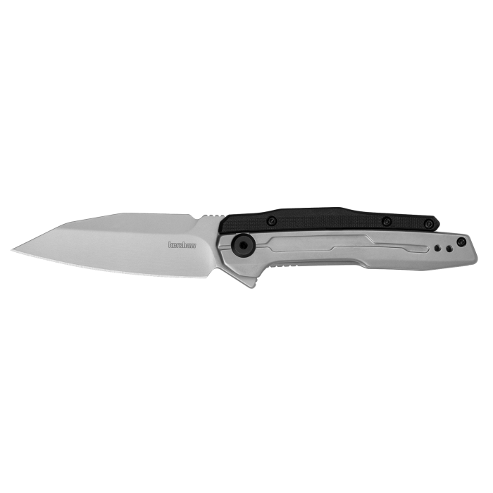 Kershaw Lithium Assisted Opening Pocket Knife, 3.25 inch Blade with Stainless Steel Handle, Reverse Tanto, Pocketclip,Silver