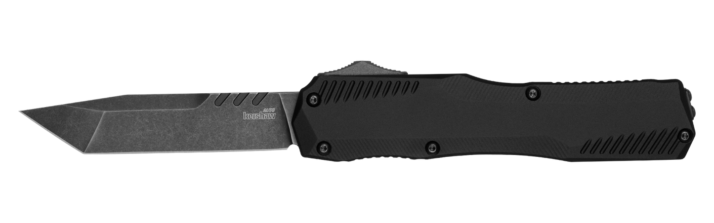 Kershaw Livewire MagnaCut Tanto OTF Automatic Knife Black 3.4" Black SW Blade 9000T