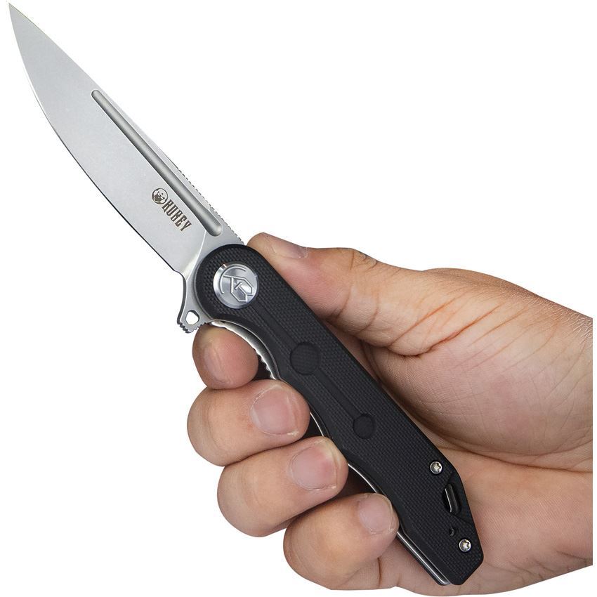 Kubey Mizo KU312A Folding Knife – AUS-10A Blade | Black G10 Handle