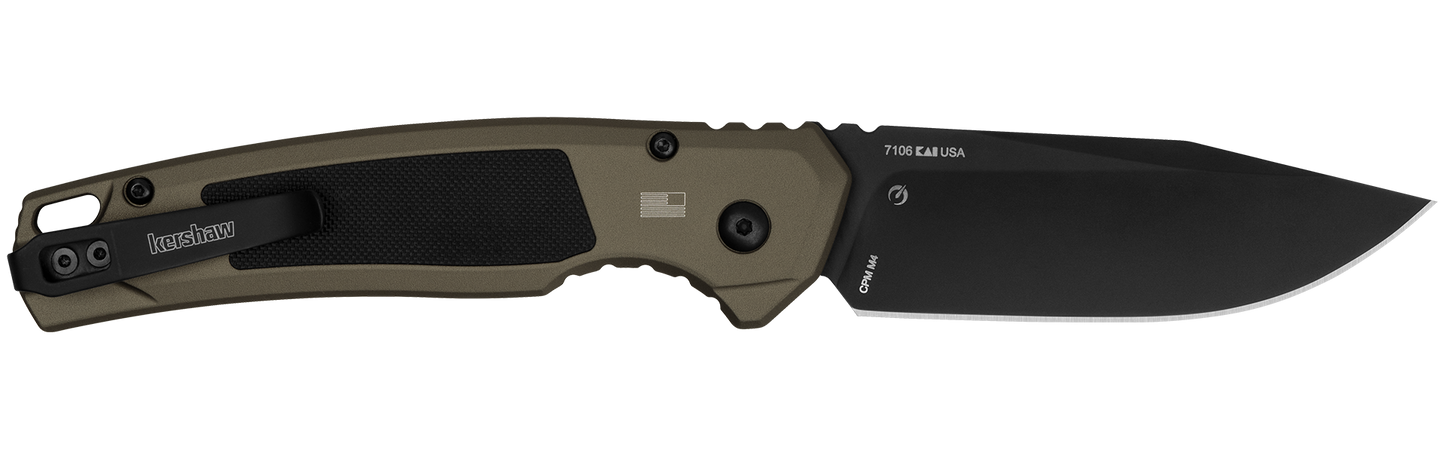 Kershaw Launch 21 Tactical Automatic Knife FDE Al, Black G-10 3.4" Black M4 Blade