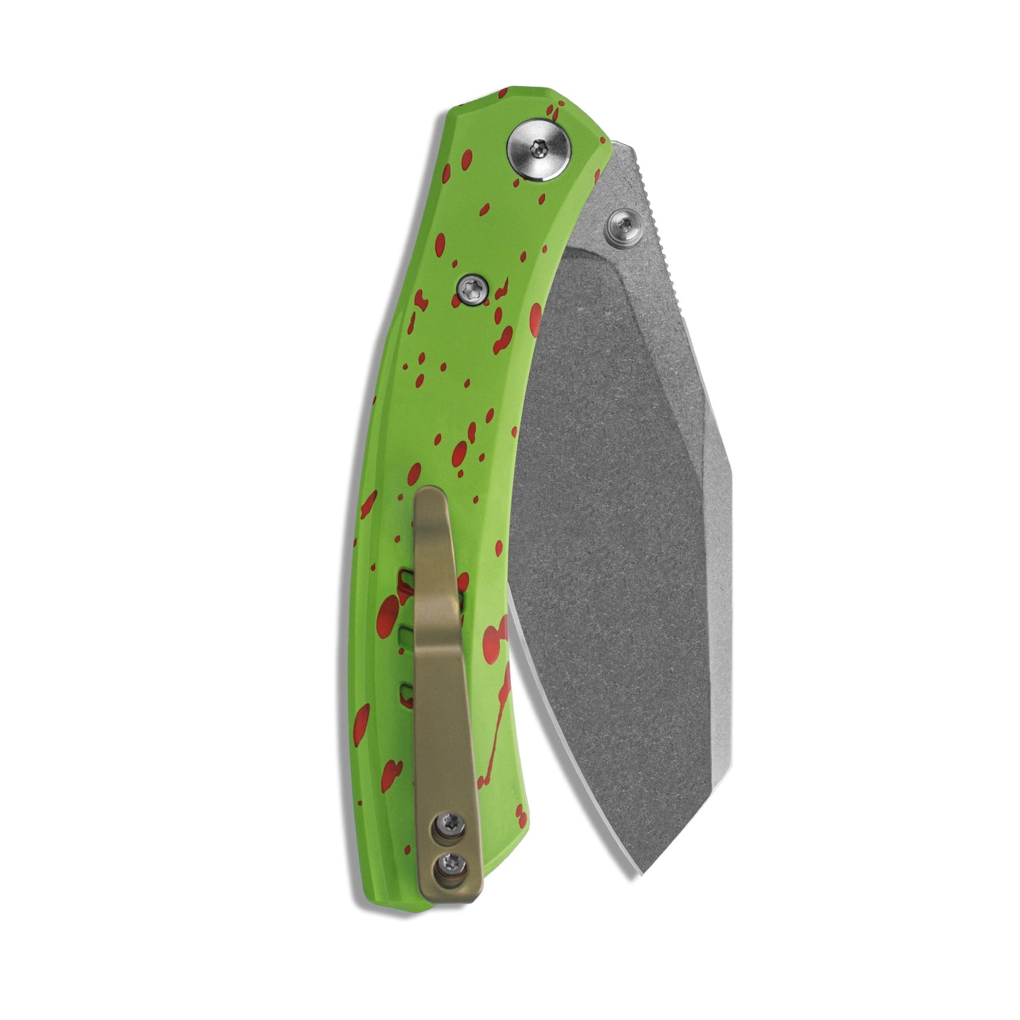 M Miguron Karok Folding Knife 3.4" D2 Stonewashed Blade Green Aluminum Handle EDC MGR827GN